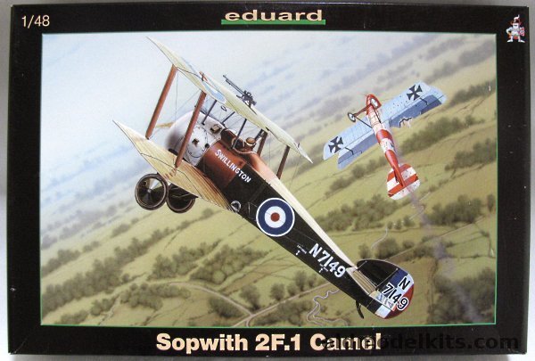 Eduard 1/48 Sopwith 2F.1 Camel with Mask Set and Photoetch - With Markings For Three Aircraft Including HMS Furious, 8059 plastic model kit